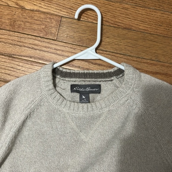 Eddie Bauer Tan Size TL Crewneck Sweater Men’s - Picture 2 of 4